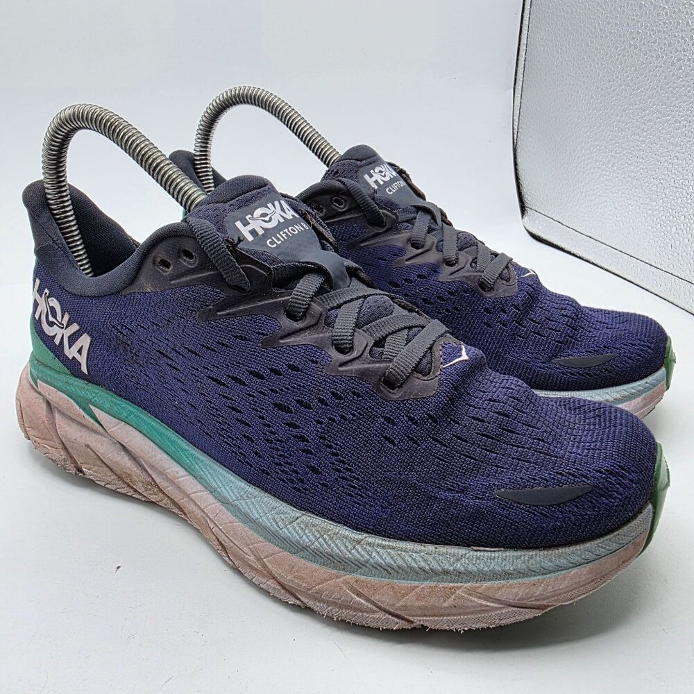 Hoka One One Clifton 8 Womens Size 5.5 B Blue Athletic Shoes Running Walking